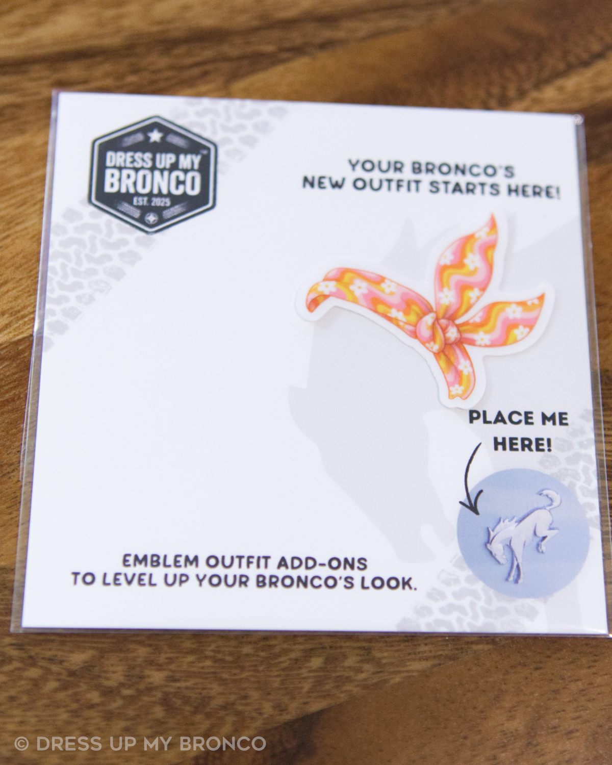 Sunshine Mode — Bronco Rear Emblem Bandana