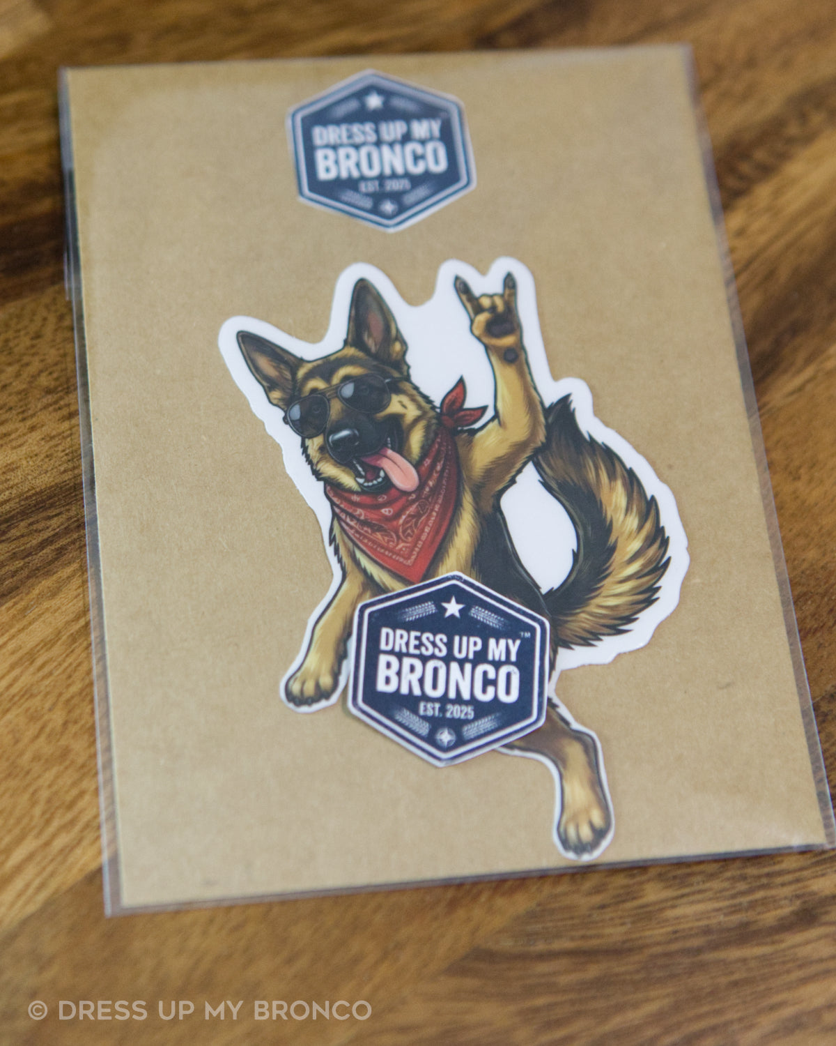 Shep & Roll — Bronco Emblem Vinyl Decal (Woof Edition)