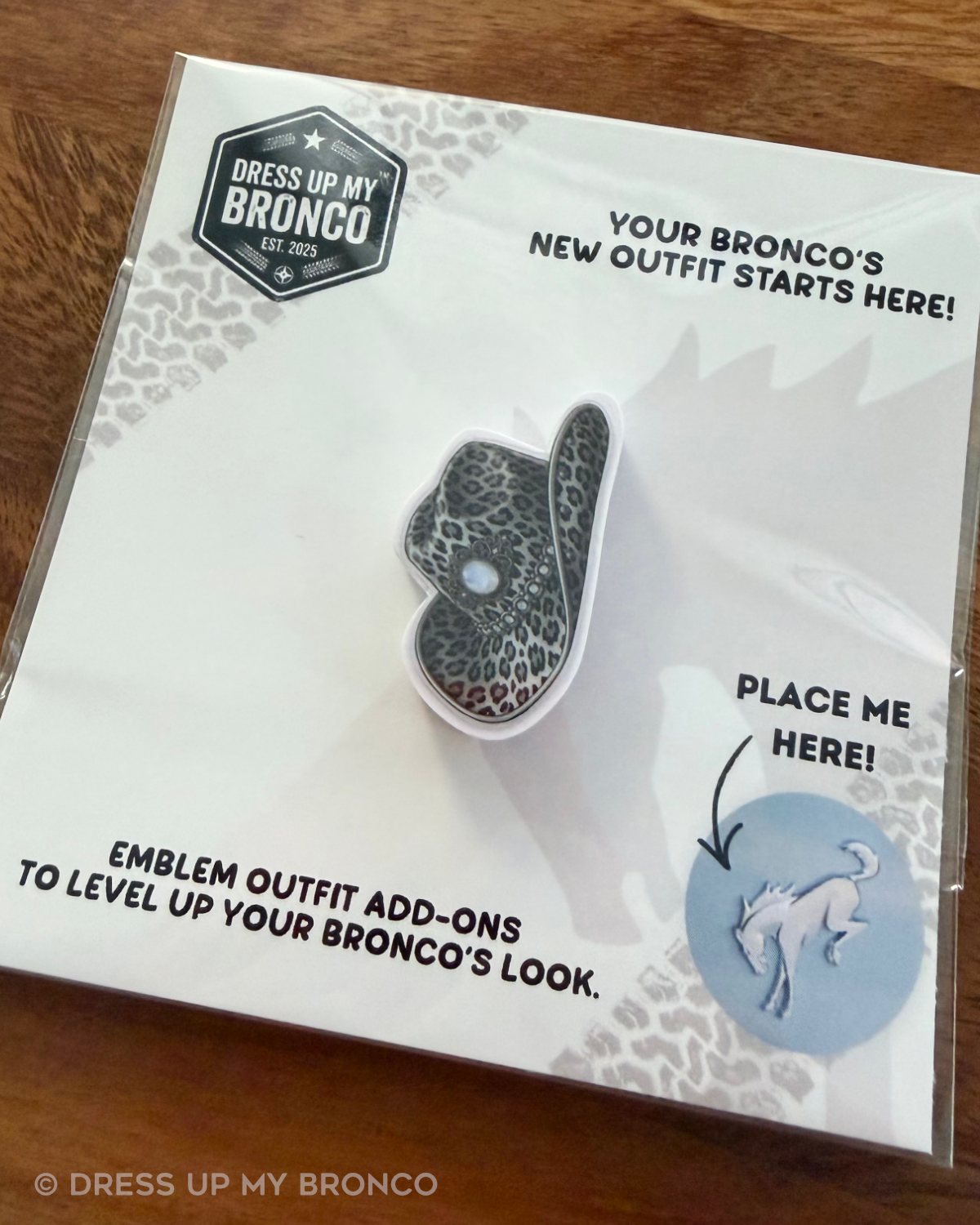 Silver Rodeo — Bronco Rear Emblem 3D Cowboy Hat