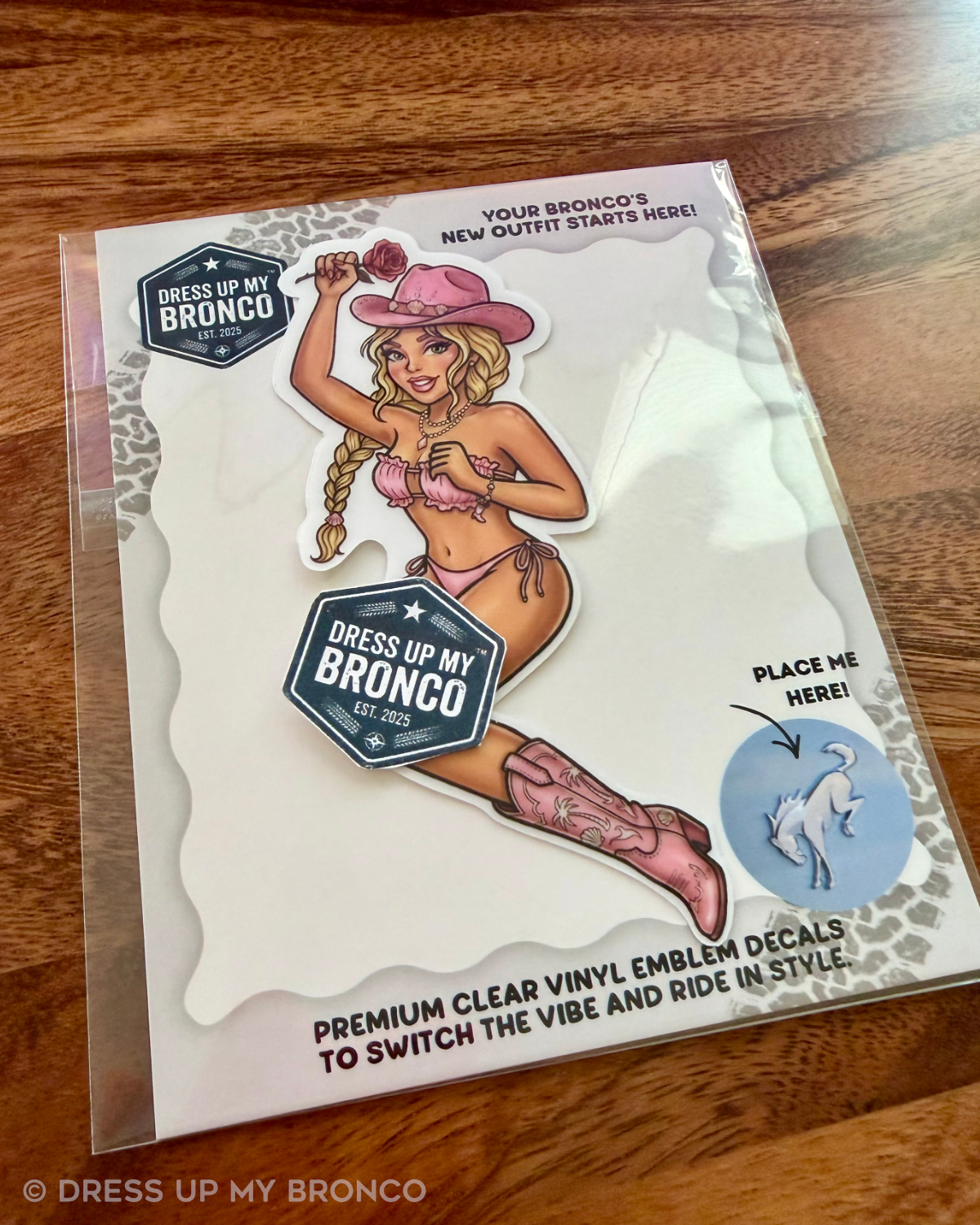 Summer Mode Babe (Sun-Kissed Blonde) - Bronco Rear Emblem Decal