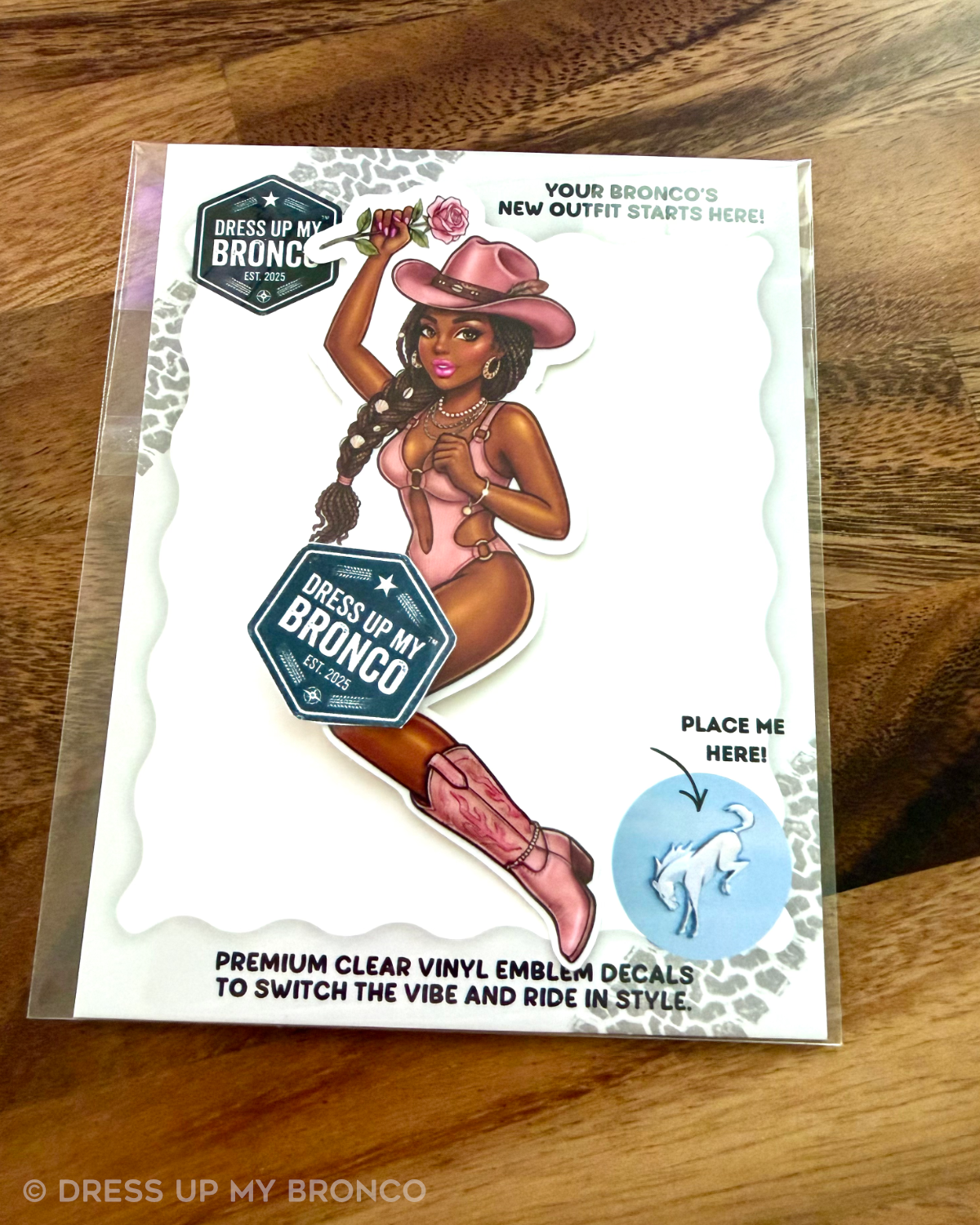 Summer Mode Babe (Golden Glow) - Bronco Rear Emblem Decal