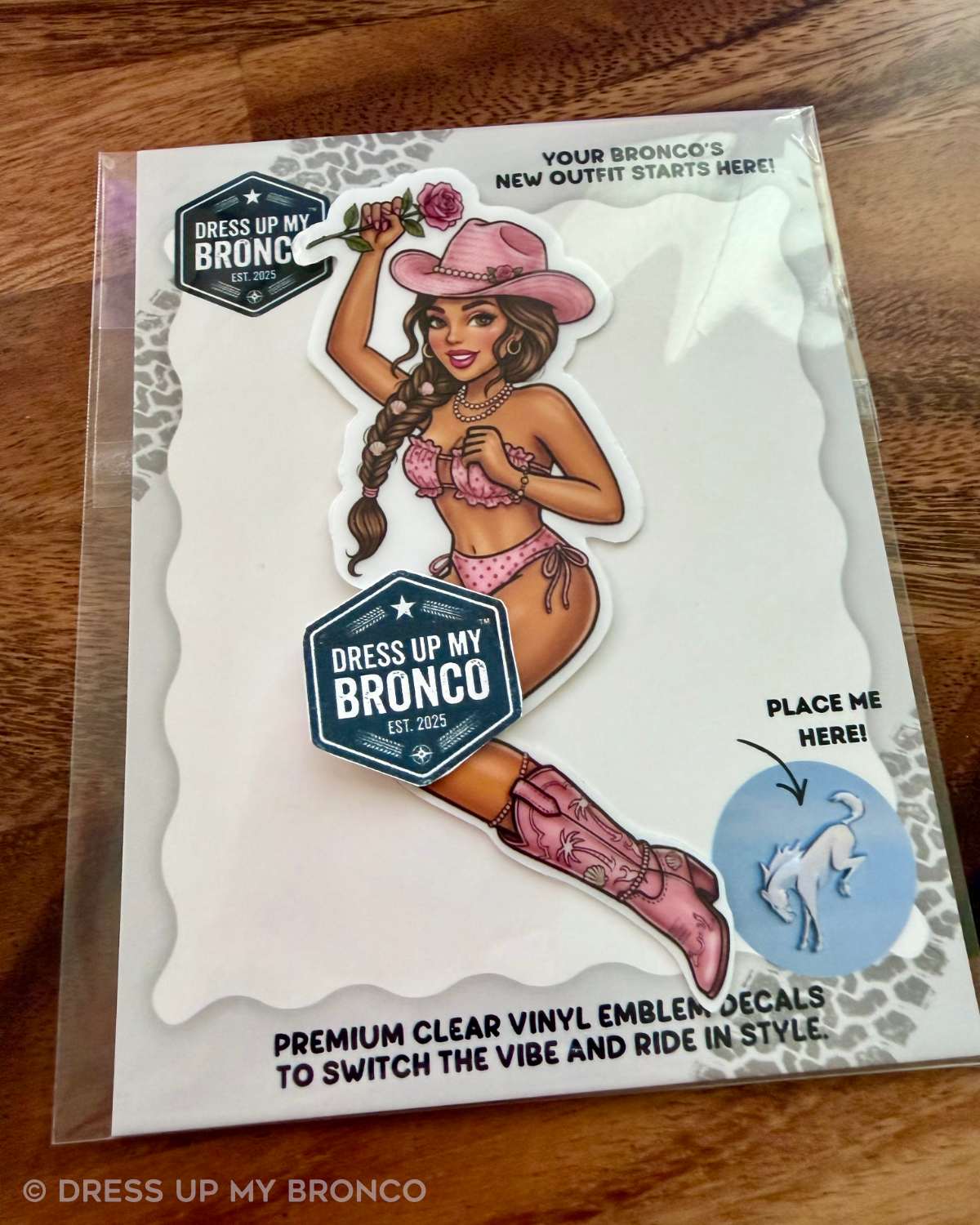 Summer Mode Babe (Southern Belle) - Bronco Rear Emblem Decal