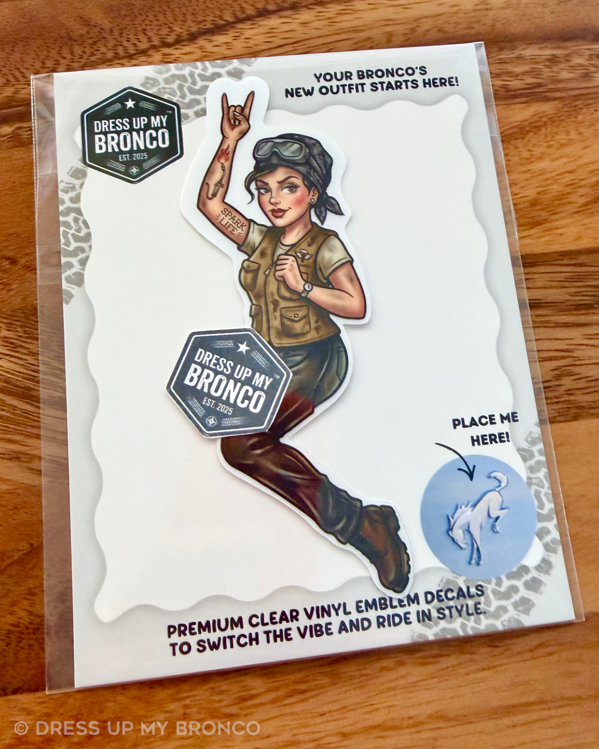 Welder Gal — Bronco Rear Emblem Vinyl Decal