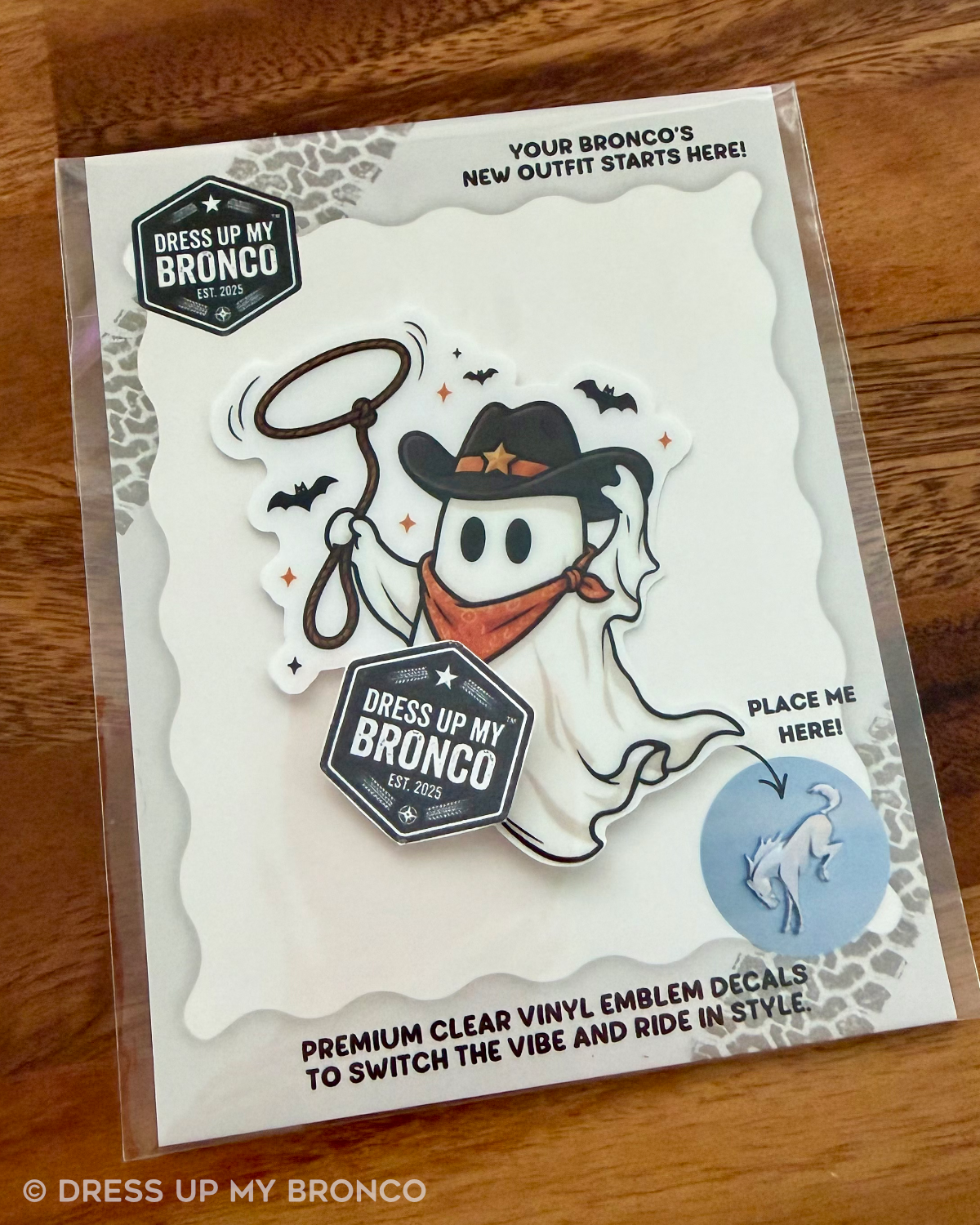 Ghost Outlaw — Bronco Rear Emblem Vinyl Decal