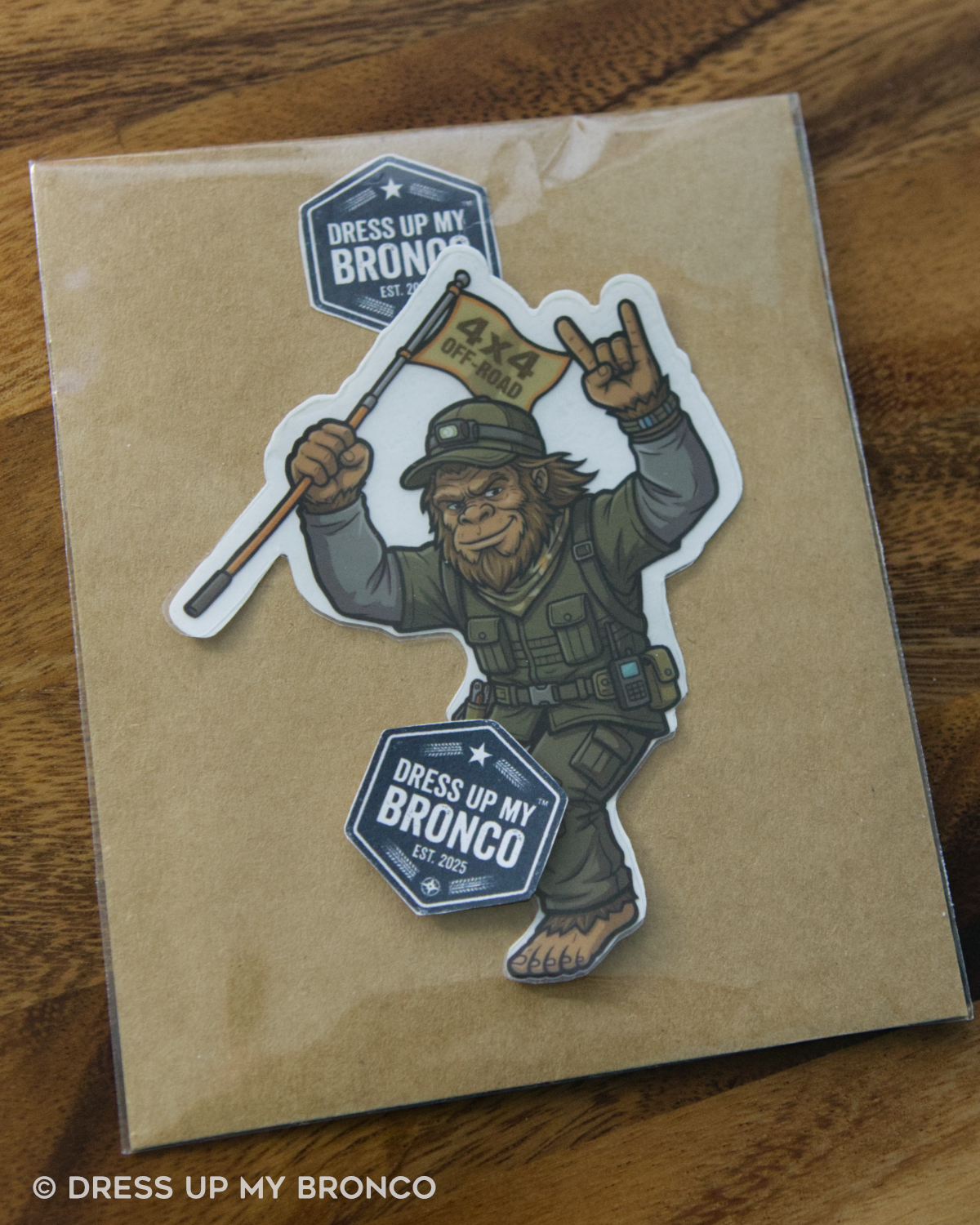 4x4 Mode Sasquatchy — Bronco Rear Emblem Vinyl Decal (Off-Road Edition)