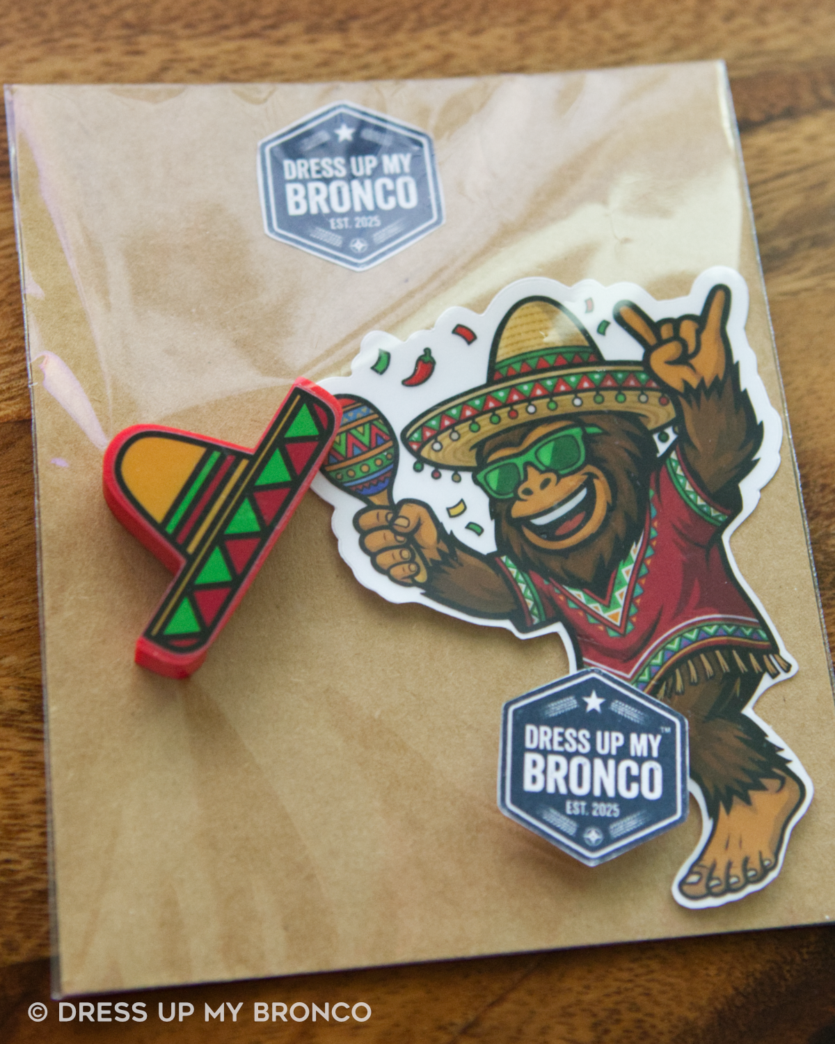 Fiesta Mode Kit — Sasquatchy + 3D Hat Bronco Emblem Set (Cinco de Mayo Edition)