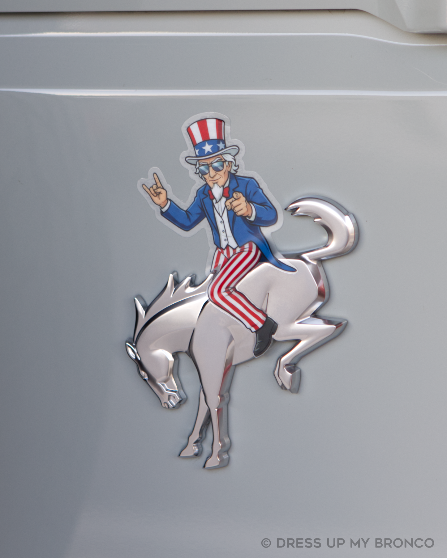 šŗšøš¤ Uncle Sam Approves ā Bronco Emblem Vinyl Decal (4th of July Edition)