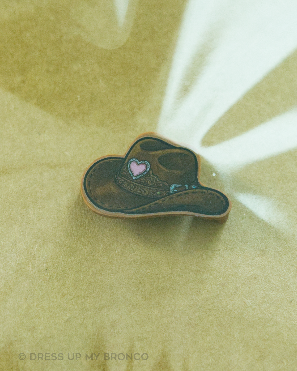 Dusty Trails — Bronco Rear Emblem 3D Cowgirl Hat
