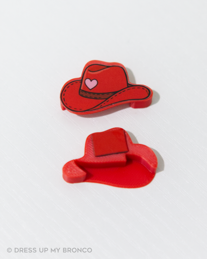 3D Printed Red Cowgirl Bronco Hat