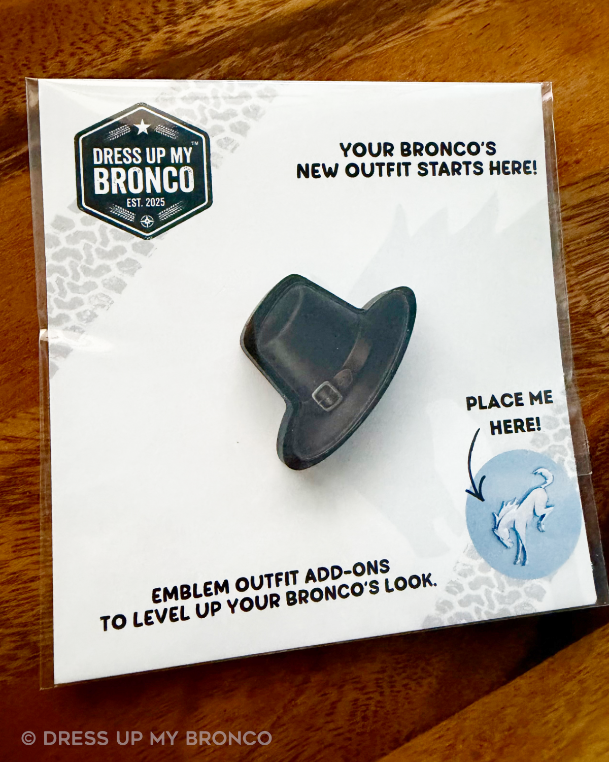 Pilgrim Mode — Bronco Rear Emblem 3D Pilgrim Hat