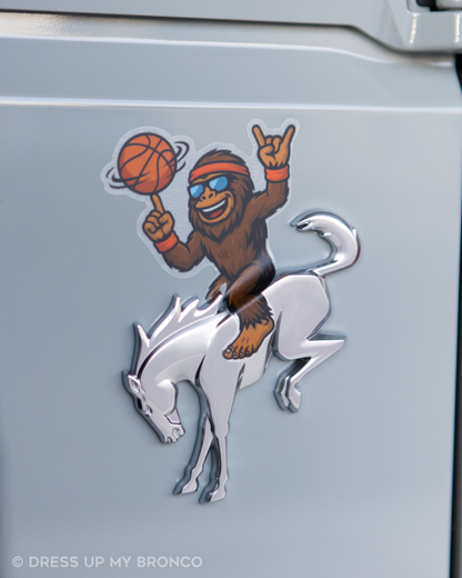 Tailgate Tip-Off — Bronco Emblem Vinyl Decal (Sports Mode Edition)