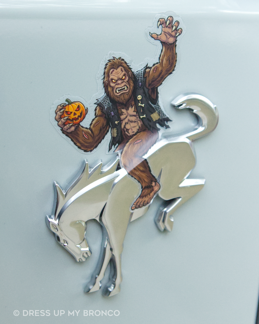 Boo-Squatch — Bronco Rear Emblem Vinyl Decal
