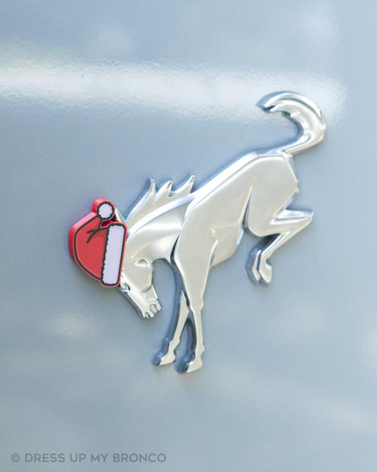 Bucking Claus — Bronco Rear Emblem Santa 3D Hat