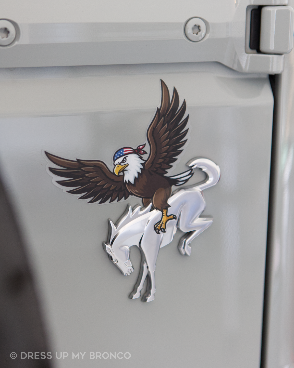 Freedom Flyer — Bronco Rear Emblem Vinyl Decal (Patriot Edition)