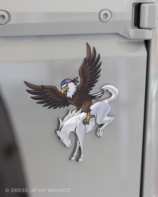 Freedom Flyer — Bronco Rear Emblem Vinyl Decal (Patriot Edition)