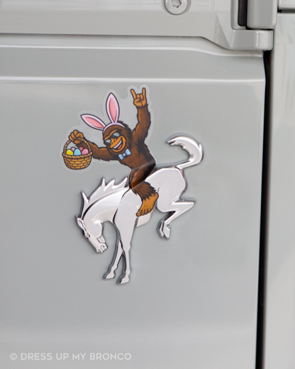Bronco Egg Hunt Mode — Bronco Emblem Vinyl Decal (Easter Edition)