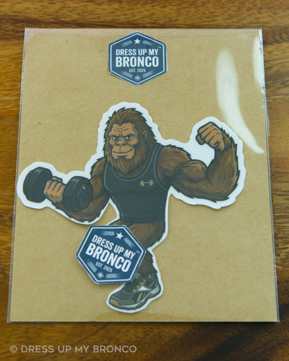 Fit Mode Sasquatchy — Bronco Rear Emblem Vinyl Decal (Sports Mode Edition)