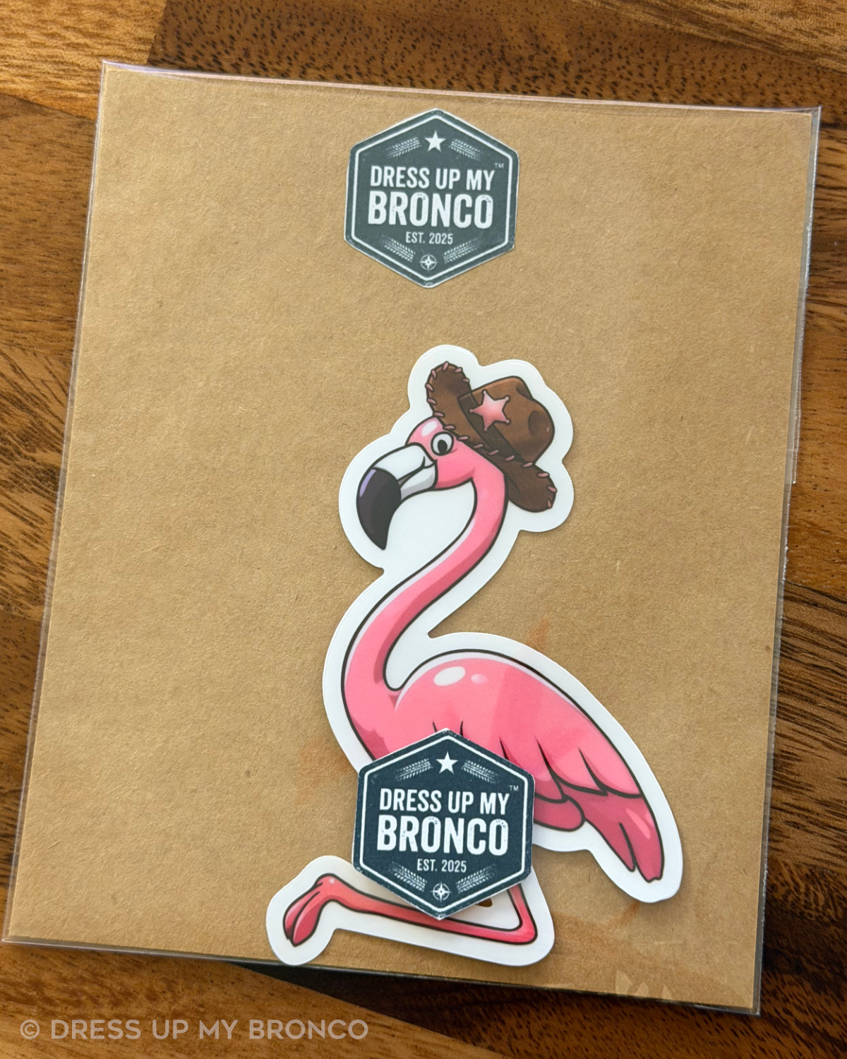 Flamingo Rodeo — Bronco Rear Emblem Vinyl Decal (Coastal Edition)