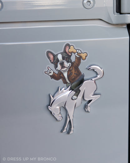 Frenchie & Roll — Bronco Emblem Vinyl Decal (Woof Edition) See Variations!
