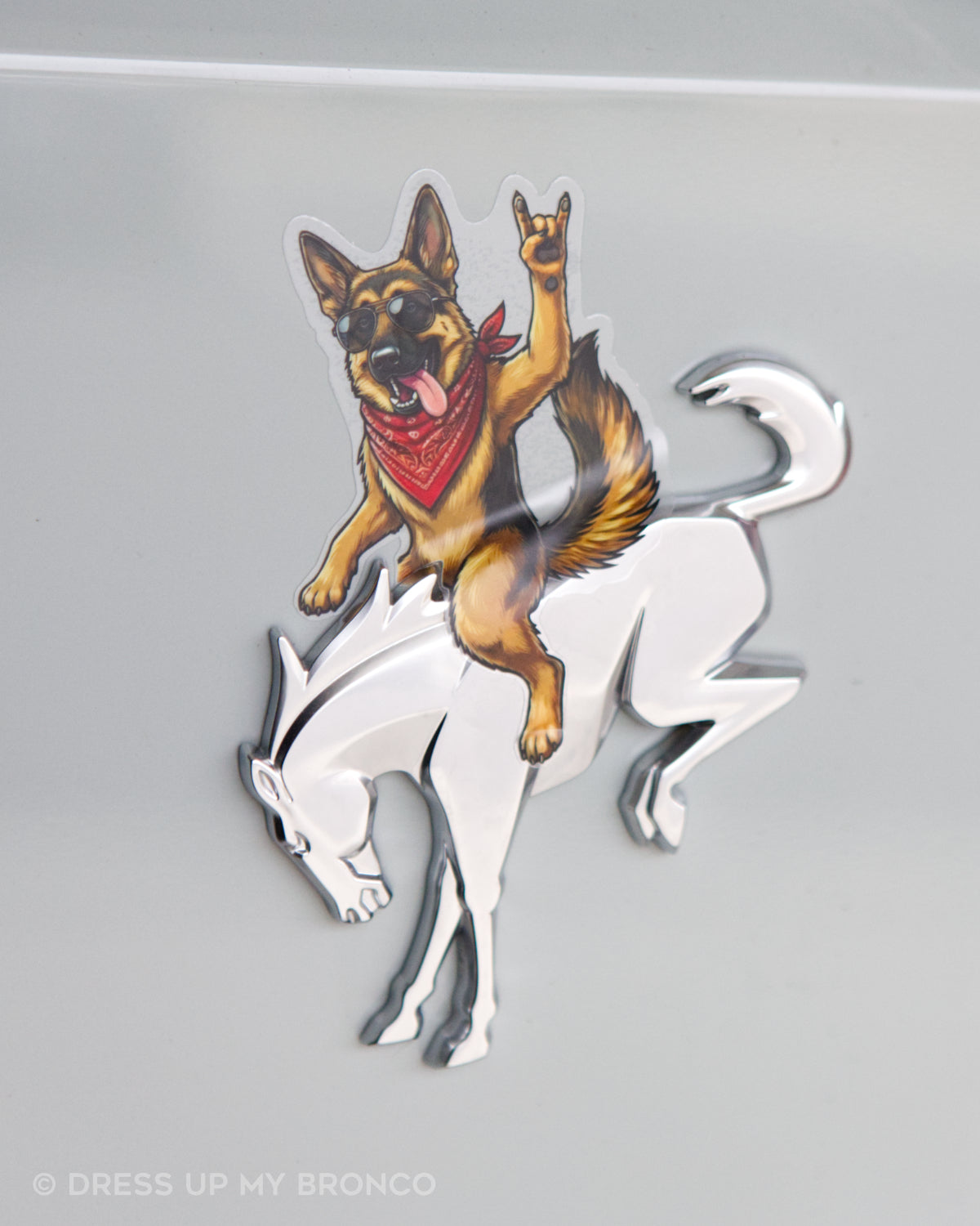 Shep & Roll — Bronco Emblem Vinyl Decal (Woof Edition)