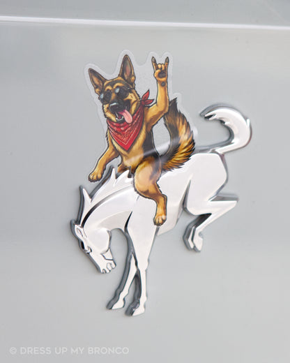 Shep & Roll — Bronco Emblem Vinyl Decal (Woof Edition)