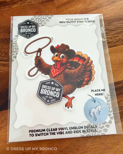 Gobble Outlaw — Bronco Rear Emblem Vinyl Decal