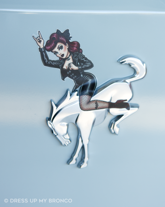 Goth Glam Rebel — Bronco Rear Emblem Vinyl Decal (Daily Driver Edition)