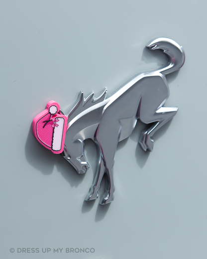 Bucking Claus: Hot Pink — Bronco Rear Emblem Santa 3D Hat