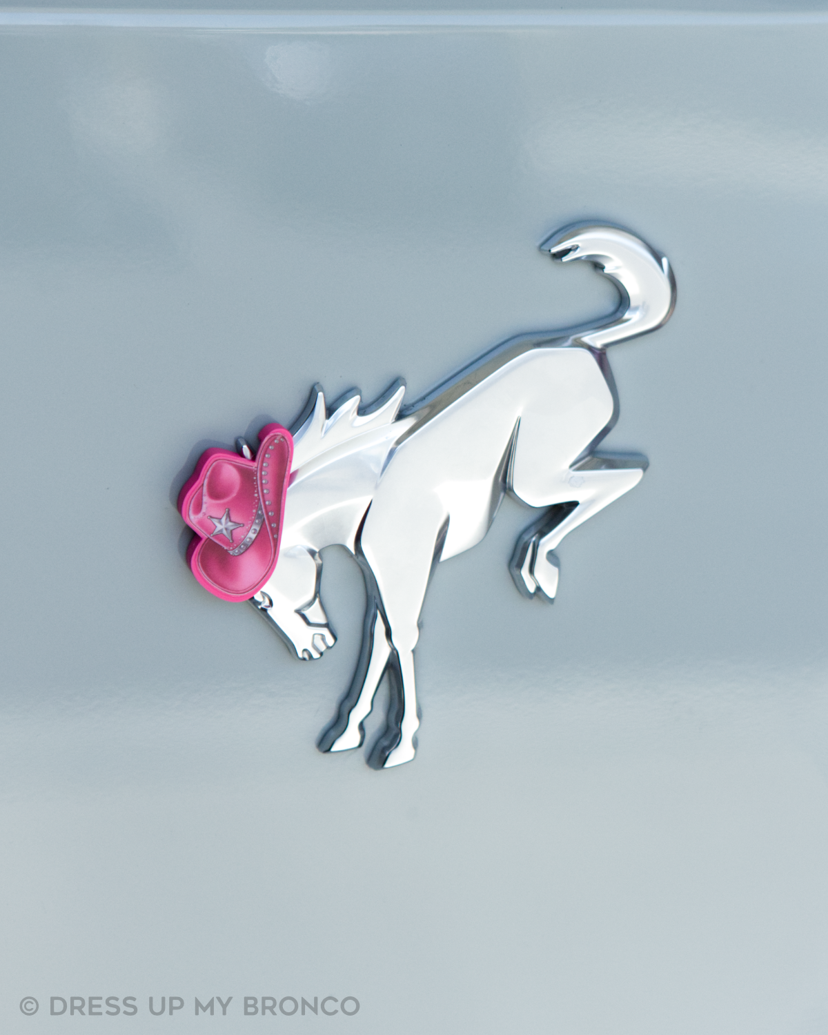 Hot Pink Rodeo — Bronco Rear Emblem 3D Cowgirl Hat