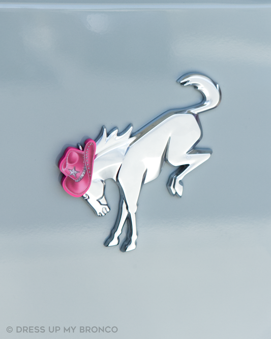 Hot Pink Rodeo — Bronco Rear Emblem 3D Cowgirl Hat