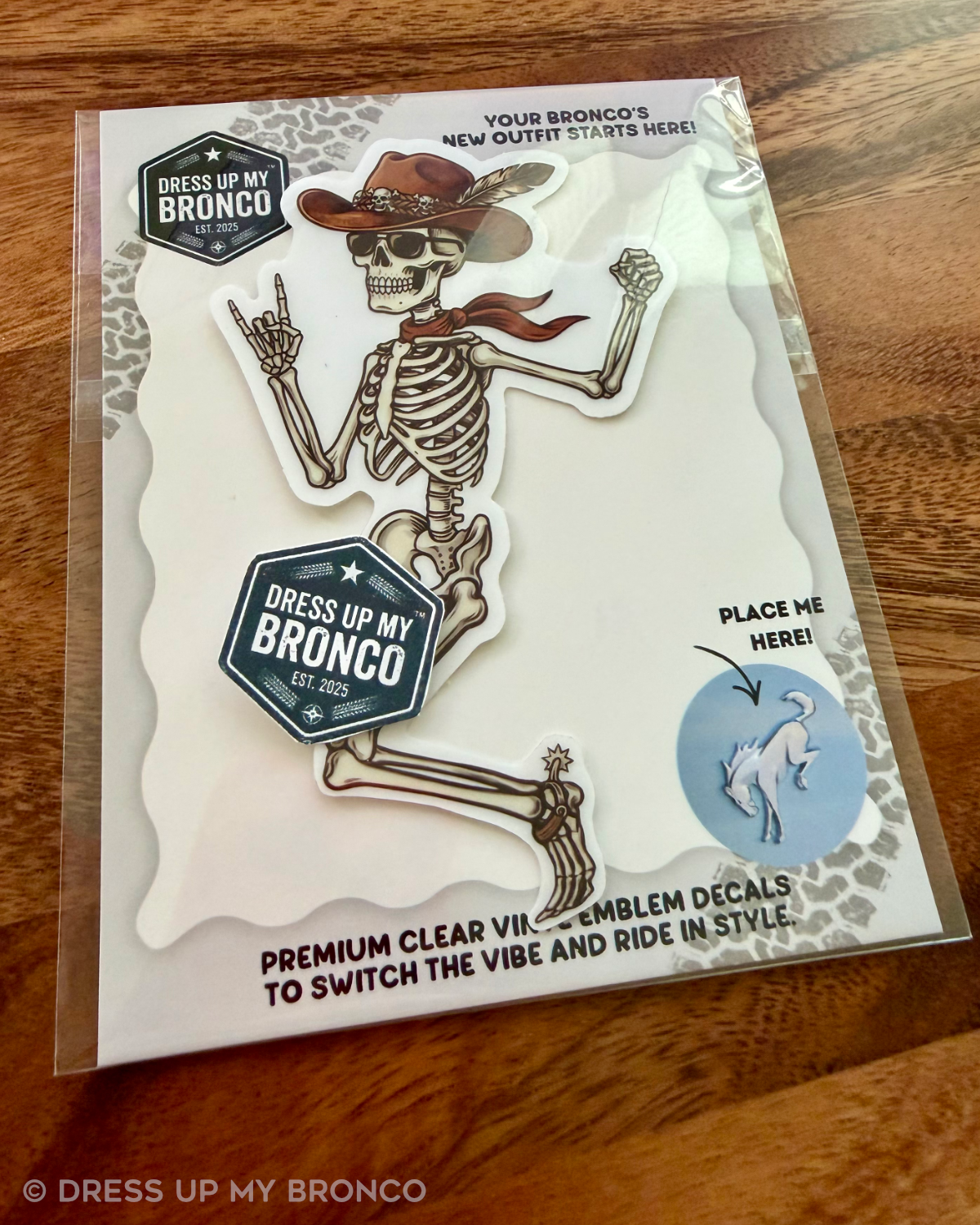 Outlaw Bones — Bronco Rear Emblem Vinyl Decal