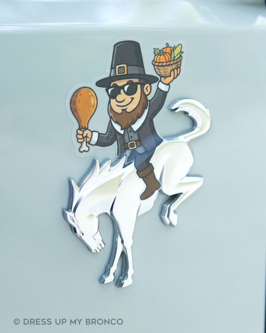 Pilgrim Mode — Bronco Rear Emblem Vinyl Decal
