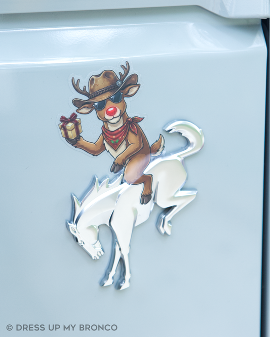 Rein It, Cowboy! — Bronco Rear Emblem Vinyl Decal