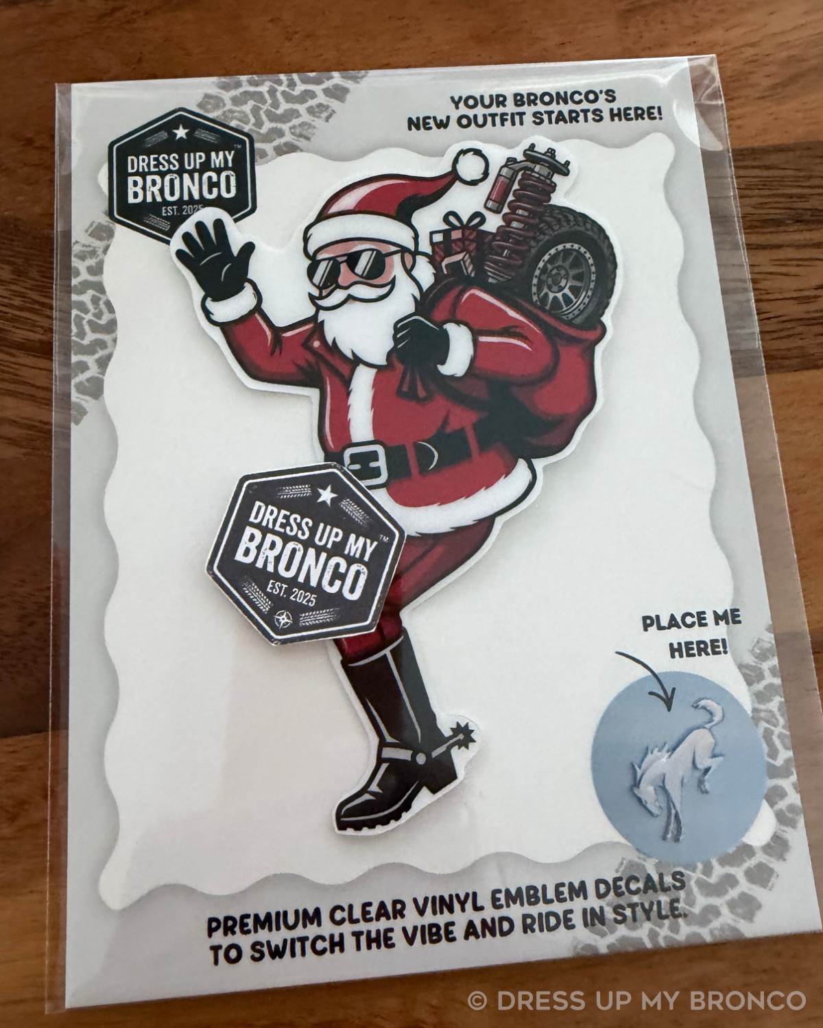 Bronco Claus: Mod Delivery — Bronco Rear Emblem Vinyl Decal