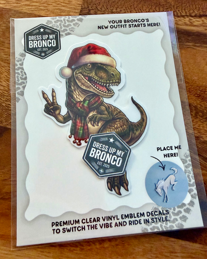Santa Claws — Bronco Rear Emblem Vinyl Decal