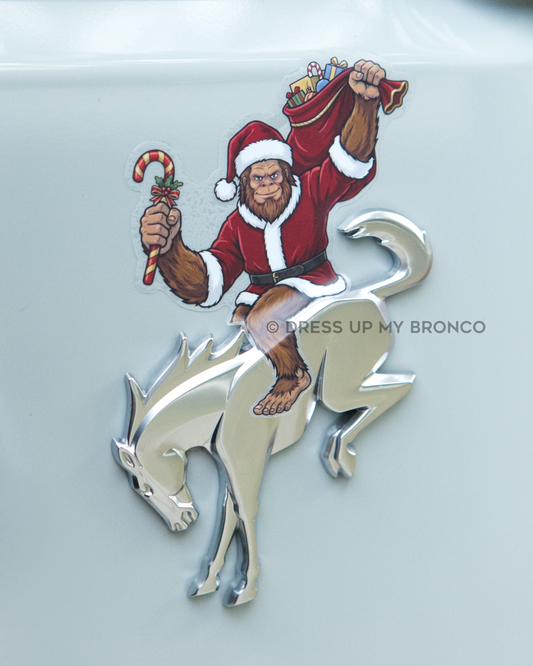 Santa Squatch — Bronco Rear Emblem Vinyl Decal