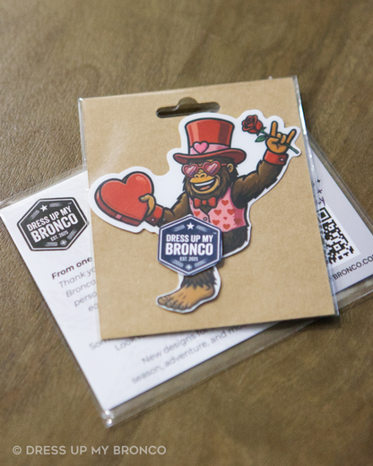 Sasquatchy Bae — Bronco Rear Emblem Decal (Valentine’s Edition)