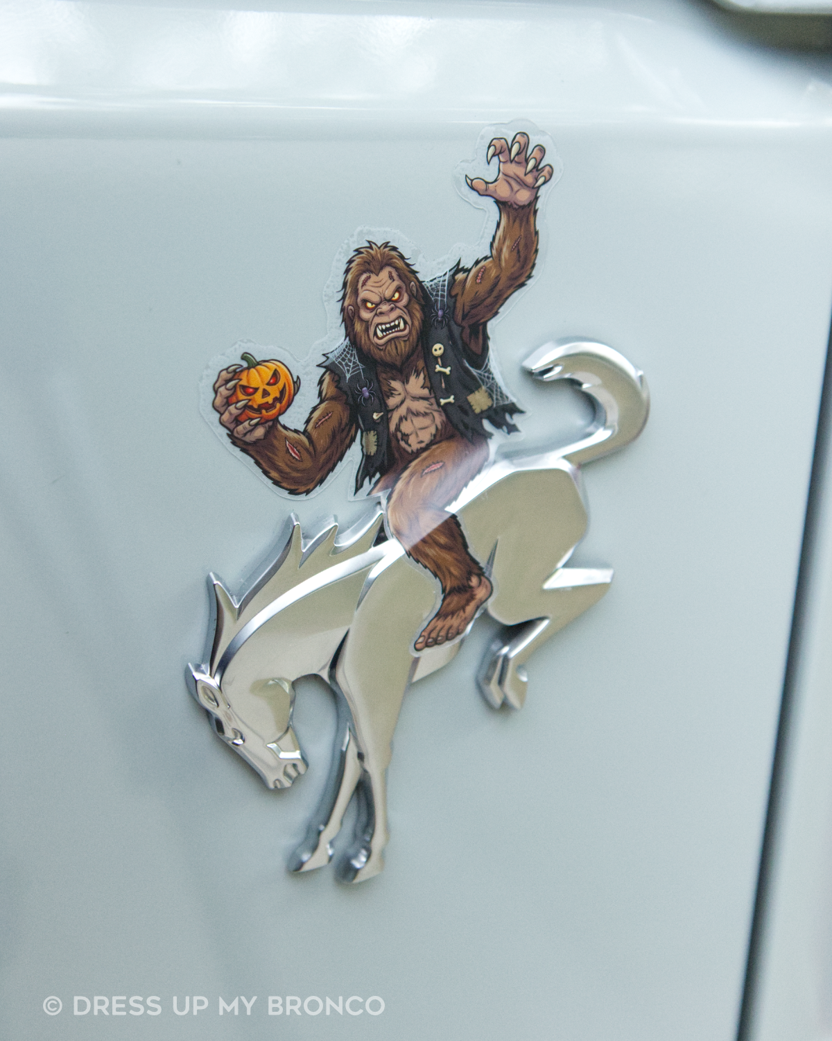 Boo-Squatch — Bronco Rear Emblem Vinyl Decal