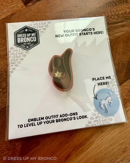 Sheriff Mode — Bronco Rear Emblem 3D Hat