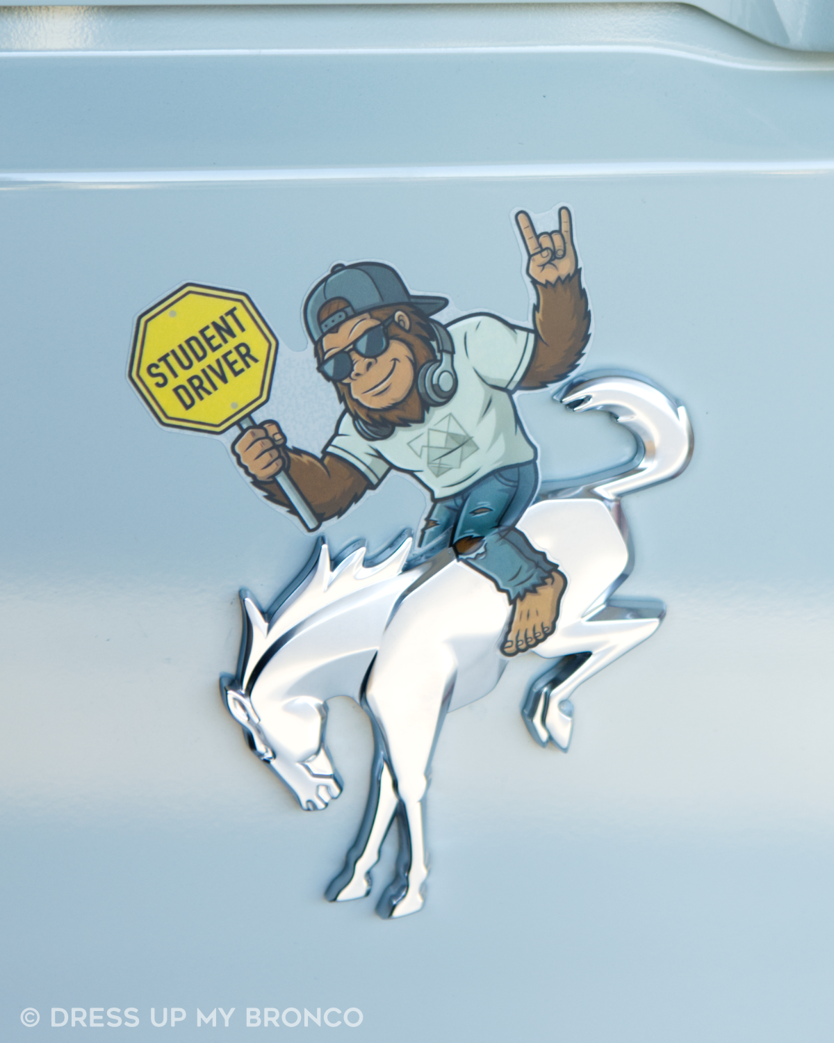 Learning Mode Sasquatchy — Bronco Emblem Vinyl Decal (Milestone Edition)