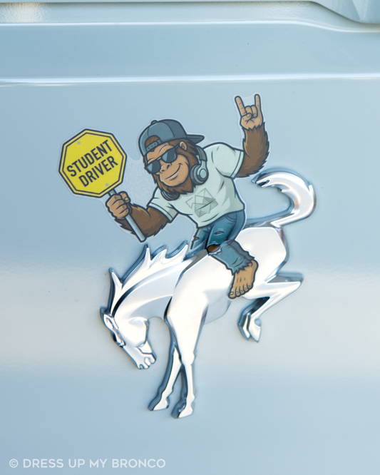 Learning Mode Sasquatchy — Bronco Emblem Vinyl Decal (Milestone Edition)