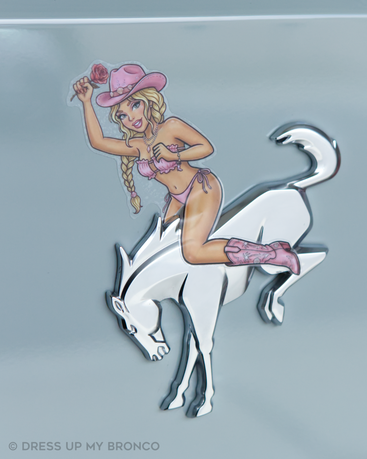 Summer Mode Babe (Sun-Kissed Blonde) - Bronco Rear Emblem Decal