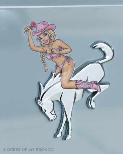 Summer Mode Babe (Sun-Kissed Blonde) - Bronco Rear Emblem Decal