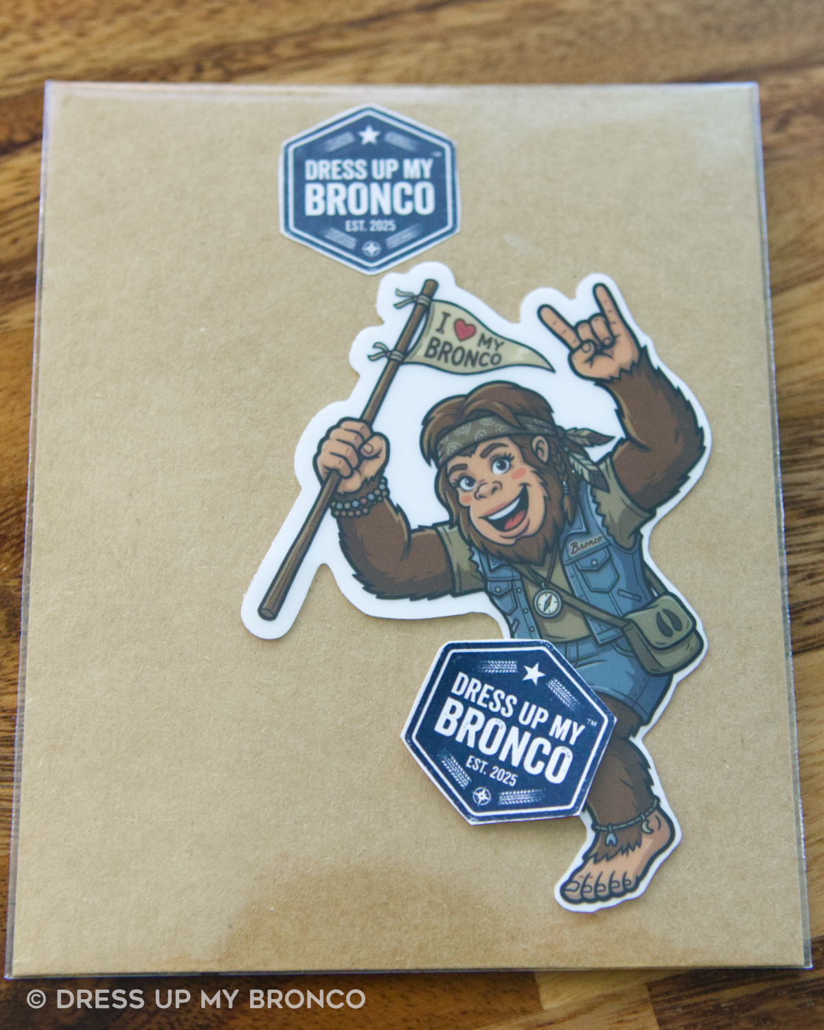Trail Babe Sasquatchy — Bronco Rear Emblem Vinyl Decal (Off-Road Edition)
