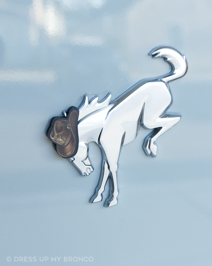 Trail Boss — Bronco Rear Emblem 3D Cowboy Hat