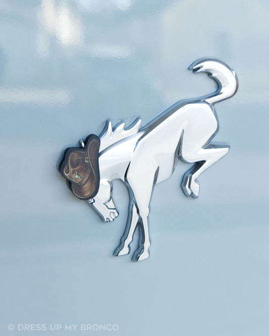 Trail Boss — Bronco Rear Emblem 3D Cowboy Hat