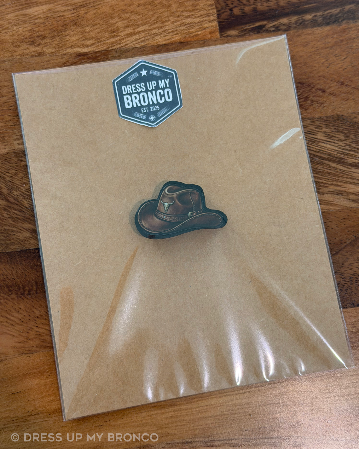 Trail Boss — Bronco Rear Emblem 3D Cowboy Hat
