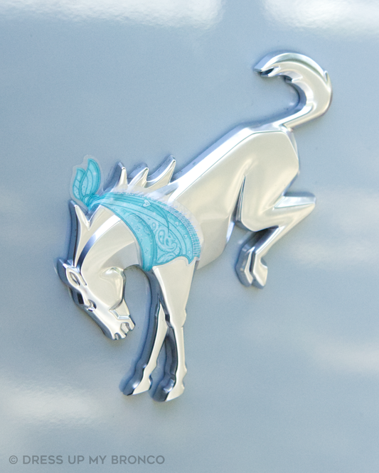 Turquoise Bandana — Bronco Rear Emblem Vinyl Decal