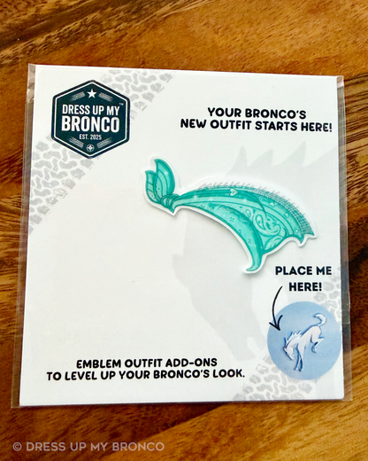 Turquoise Bandana — Bronco Rear Emblem Vinyl Decal