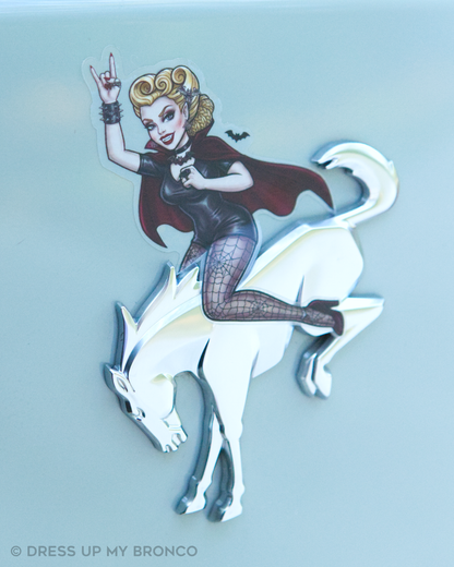 Vampire Vixen (Moonlit Blonde) — Bronco Rear Emblem Vinyl Decal